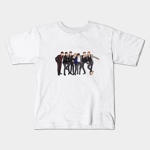 Bangtan Boys Kids T-Shirt by tachibonbons